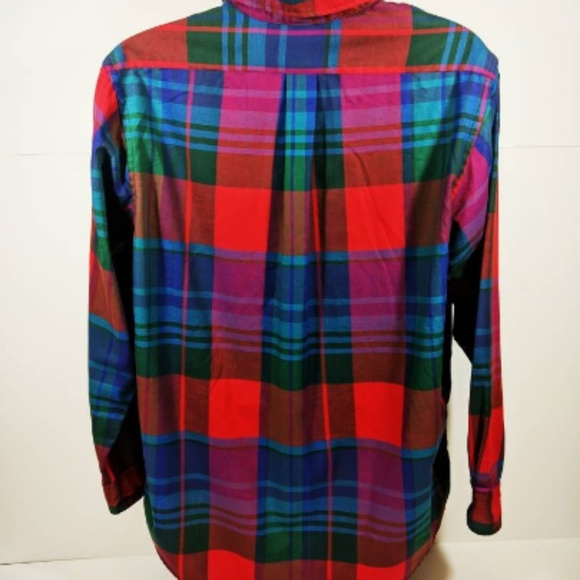 Vintage Sears Roebuck Red Plaid Button Down Shirt - Picture 3 of 6